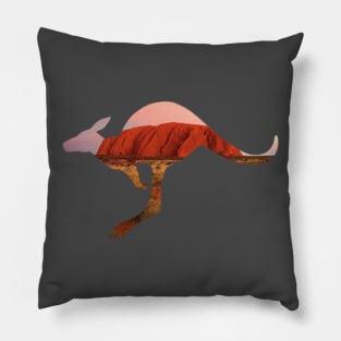 Kangaroo Uluru Ayers Rock Cut Out Pillow