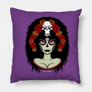 Day of the Dead Woman Pillow