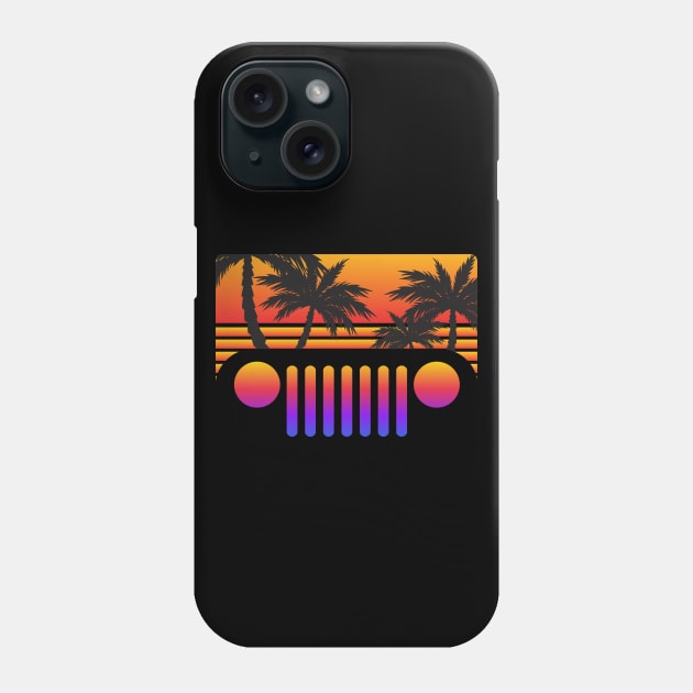 Jeep Beach Phone Case by Happy Asmara