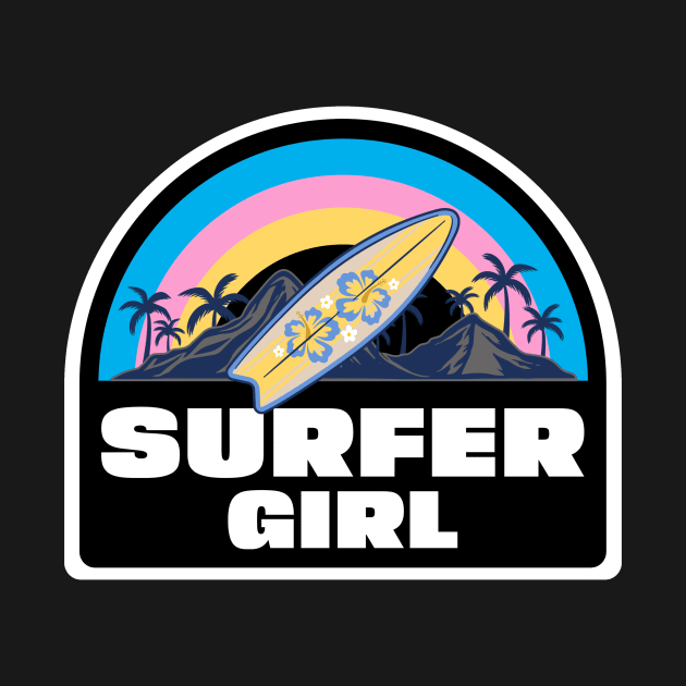 SURF Life Surfer Girl Surfboard by SartorisArt1