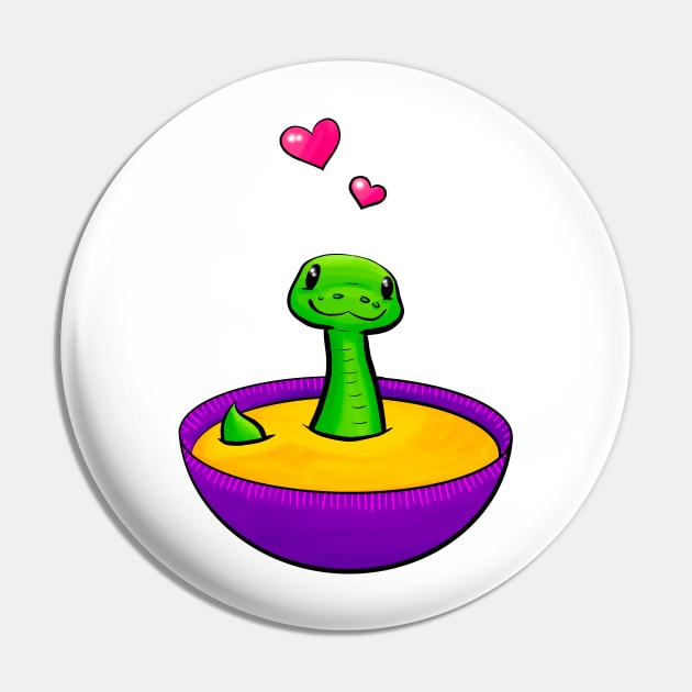 Soup Snake Pin by Queerparel