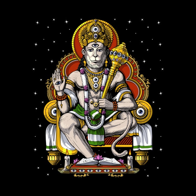 Psychedelic Hanuman by underheaven