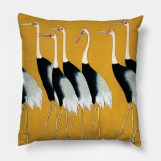 Flock Japanese Woodblock Art Pillow