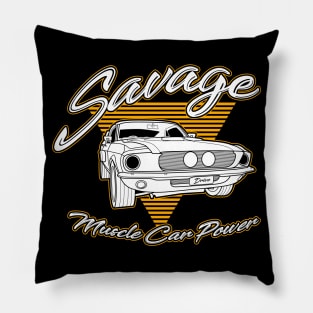 Savage Golden Muscle Car Power Pillow
