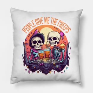 People Give Me The Creeps T-Shirt, Funny Halloween Shirt Pillow