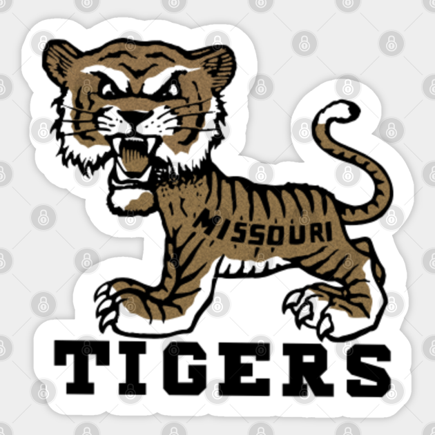 Vintage 50's Truman the Missouri Tiger Mascot - Missouri - Sticker