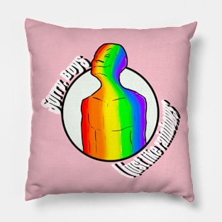 I Just Like Rainbows Boys Pillow