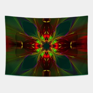 Kaleidoscope Red Green Tapestry