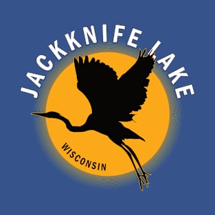 Jackknife Lake in Wisconsin Heron Sunrise T-Shirt