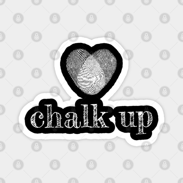 Chalk Up Thumbs White Magnet by Low Gravity Prints