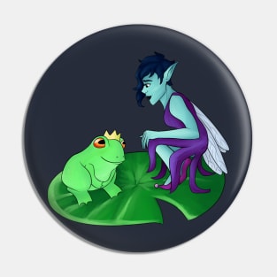 Frog Prince and Fairy Pin