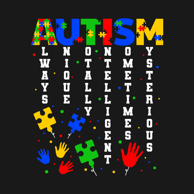 Autism Always Unique Totally Intelligent by catador design