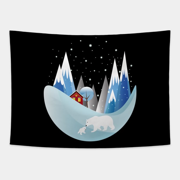 Snowing Tapestry by GeneralDesignStudio