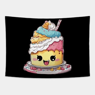 Kawaii Birthday Cake Tapestry