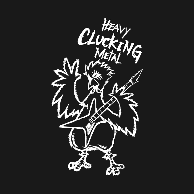 Heavy Metal Band Guitarist Chicken Guitar Playing Chick Gift by TellingTales