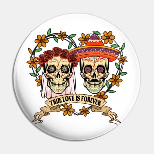 Mexican Sugar Skull Pin