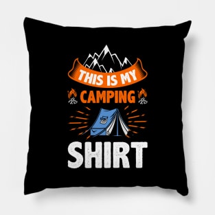 This Is My Camping Shirt Camping Trailer Camper Van Pillow