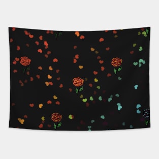 Valentine Rose Pattern Tapestry