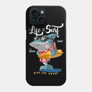 Shark Life In Surf Phone Case