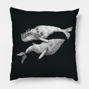 A Couple of Whales Pillow