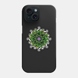 Full Leaf Purple Swirly Pentagram Phone Case