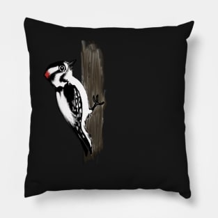 Downy Woodpecker Pillow