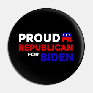 Proud Republican For Biden Pin