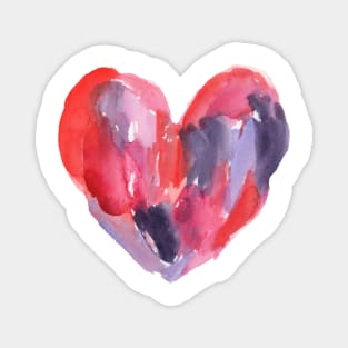 Watercolor Heart in Loose Brushstrokes Magnet