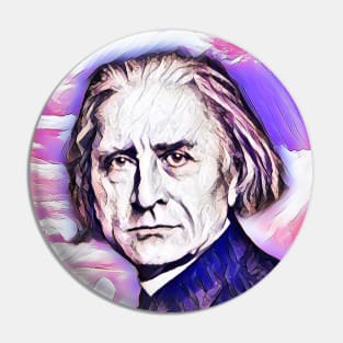 Franz Liszt Colourful Pink Portrait | Franz Liszt Artwork 8 Pin