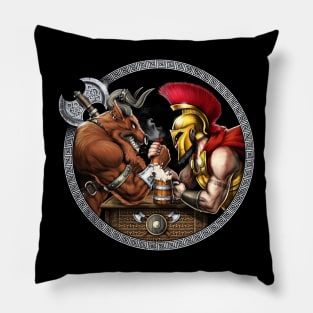 Minotaur vs Spartan Arm Wrestling Pillow