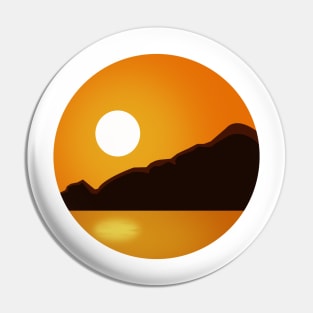 Beautiful Sunset Mountain Pin