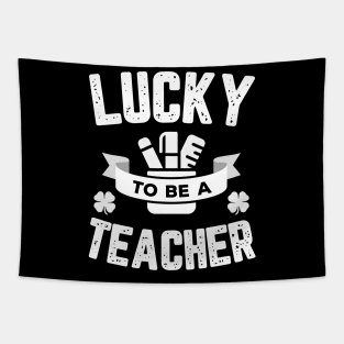 Lucky To Be A Teacher St Patricks Day Tapestry