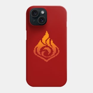 Pyro Elements Genshin Impact Pixel Art Phone Case