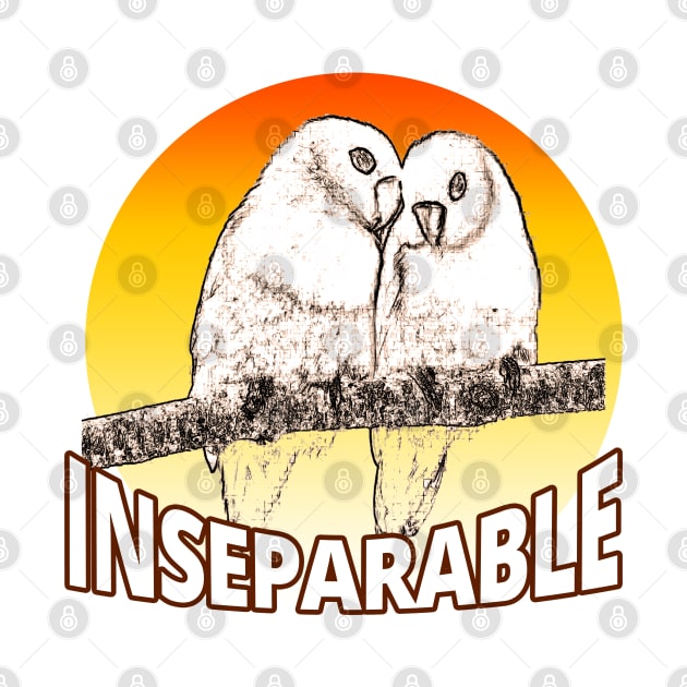 Inseparable Love Birds - Couples and Lovers by tatzkirosales-shirt-store