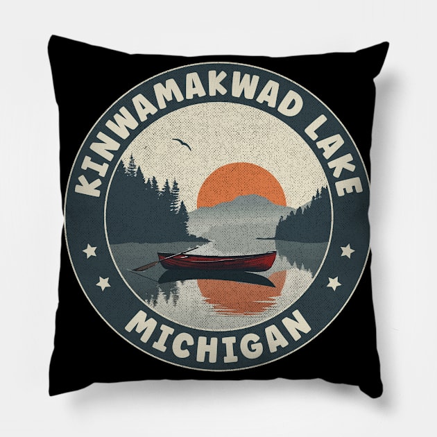 Kinwamakwad Lake Michigan Sunset Pillow by turtlestart