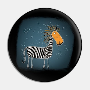 Elegant Zebra Stripes Pin