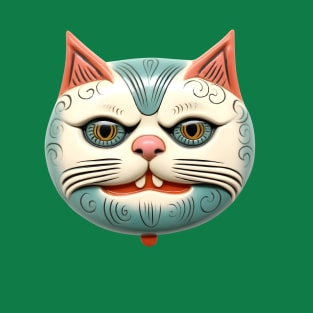 Retro Kitschy Cat Heads T-Shirt