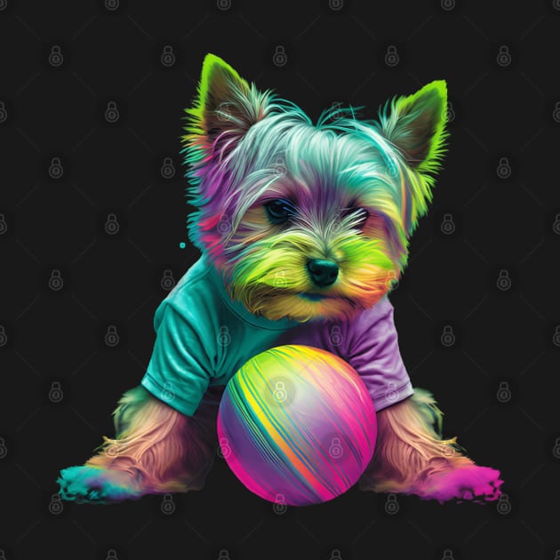 Neon Yorkie by Sygluv