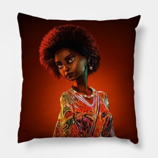 Toon black woman Pillow