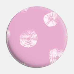 Polka shibori white dots over pink Pin