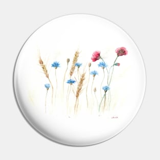 Cornfield with cornflowers and poppies Pin