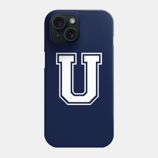 Initial Letter U - Varsity Style Design Phone Case