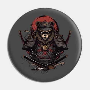 samurai bear Pin