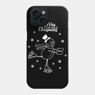 Ice Skating Snowman Phone Case