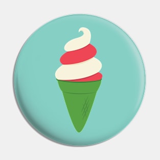 Candy Cane Ice Cream Pin