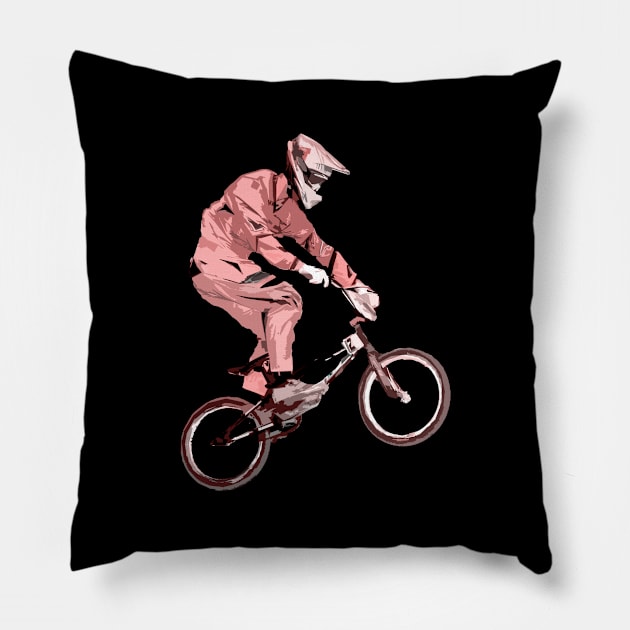 bmx Pillow by rickylabellevie