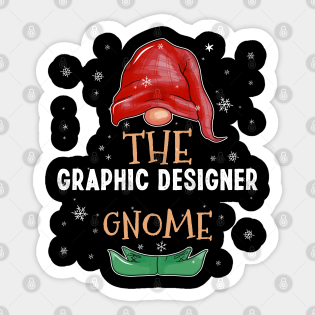 The graphic designer Gnome Family Matching Christmas Outfit 2022 - Gnome -  Sticker | TeePublic