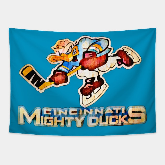 Cincinnati Mighty Ducks Hockey Tapestry by Kitta’s Shop