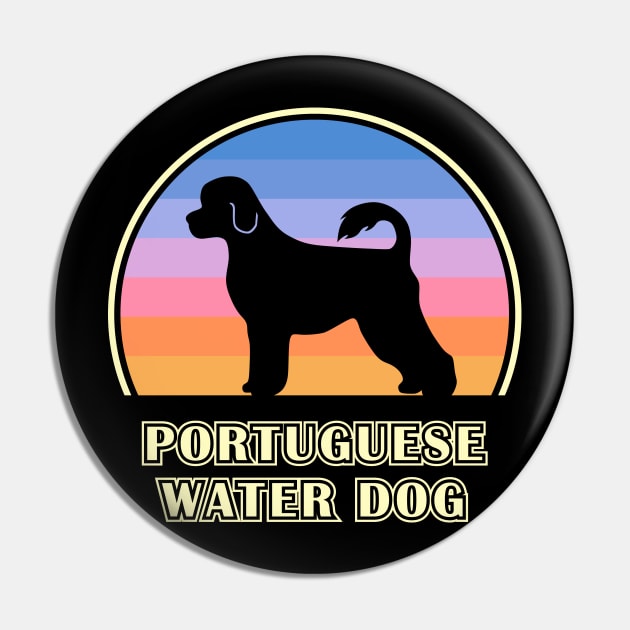 Portuguese Water Dog Vintage Sunset Dog Pin by millersye