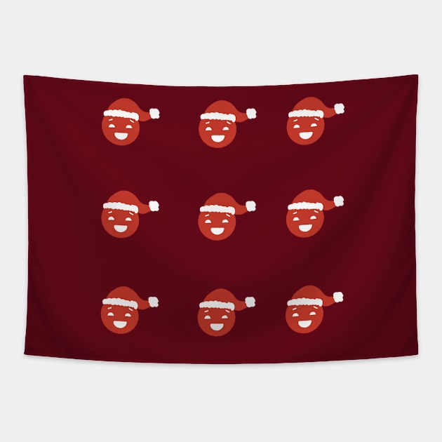 Christmas happy face Tapestry by Xatutik-Art